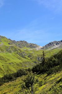 Preview wallpaper mountains, grass, tyrol, panorama