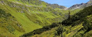 Preview wallpaper mountains, grass, tyrol, panorama