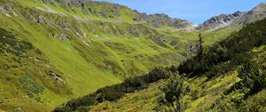 Preview wallpaper mountains, grass, tyrol, panorama