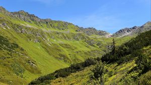 Preview wallpaper mountains, grass, tyrol, panorama