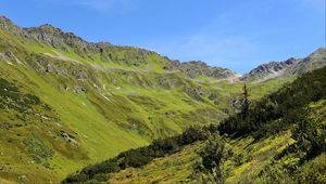 Preview wallpaper mountains, grass, tyrol, panorama