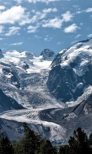 Preview wallpaper mountains, greatness, sky, clouds, look, distance, landscape