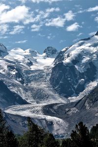 Preview wallpaper mountains, greatness, sky, clouds, look, distance, landscape