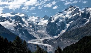 Preview wallpaper mountains, greatness, sky, clouds, look, distance, landscape