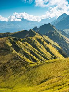 Preview wallpaper mountains, greenery, nature, landscape