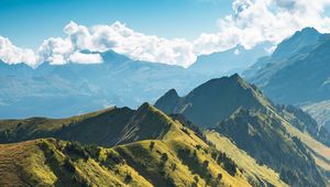 Preview wallpaper mountains, greenery, nature, landscape