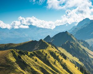 Preview wallpaper mountains, greenery, nature, landscape