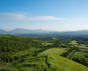 Preview wallpaper mountains, greenery, view, landscape