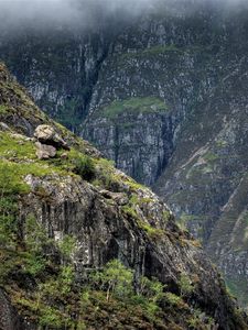 Preview wallpaper mountains, height, scotland, gray, green