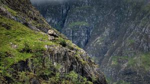 Preview wallpaper mountains, height, scotland, gray, green