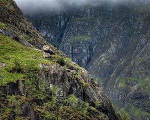 Preview wallpaper mountains, height, scotland, gray, green