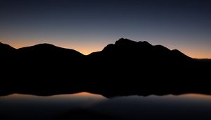 Preview wallpaper mountains, hill, dark