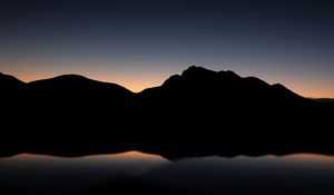 Preview wallpaper mountains, hill, dark
