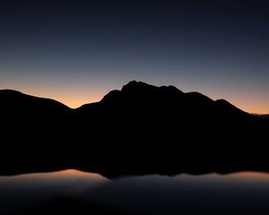 Preview wallpaper mountains, hill, dark