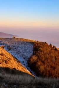 Preview wallpaper mountains, hill, fog, peak, height