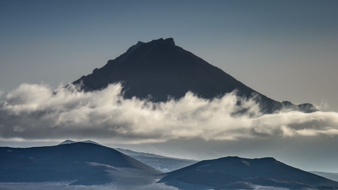 Wallpaper mountains, hills, clouds, landscape