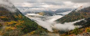 Preview wallpaper mountains, hills, clouds, view, nature