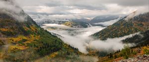 Preview wallpaper mountains, hills, clouds, view, nature