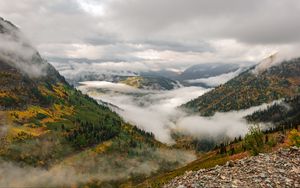 Preview wallpaper mountains, hills, clouds, view, nature