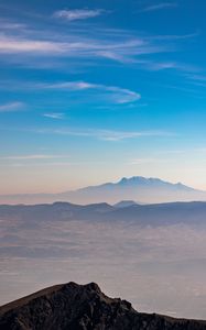 Preview wallpaper mountains, hills, fog, landscape, sky