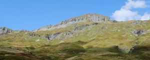 Preview wallpaper mountains, hills, grass, nature, landscape