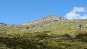Preview wallpaper mountains, hills, grass, nature, landscape