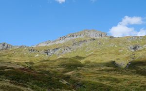 Preview wallpaper mountains, hills, grass, nature, landscape