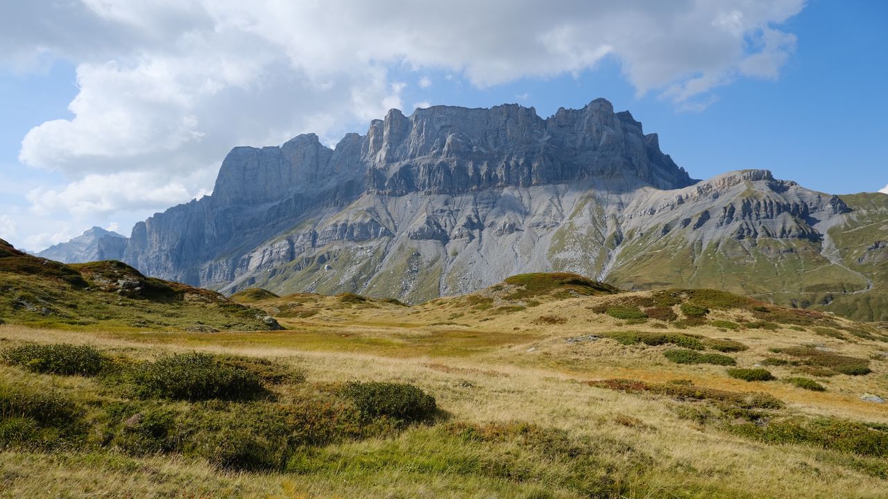 Wallpaper mountains, hills, grass, landscape, nature