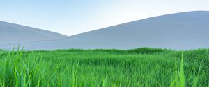 Preview wallpaper mountains, hills, meadow, grass, landscape, green