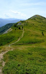 Preview wallpaper mountains, hills, path, nature, landscape