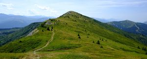 Preview wallpaper mountains, hills, path, nature, landscape