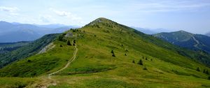 Preview wallpaper mountains, hills, path, nature, landscape