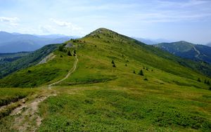Preview wallpaper mountains, hills, path, nature, landscape