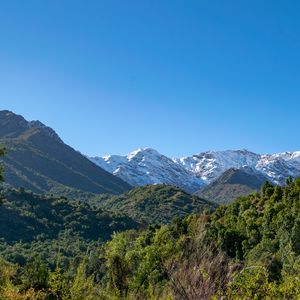 Preview wallpaper mountains, hills, trees, distance