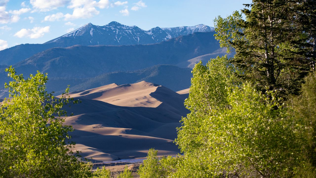 Wallpaper mountains, hills, trees, nature