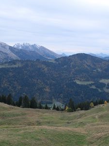 Preview wallpaper mountains, hills, valley, trees, nature, landscape