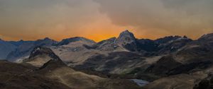 Preview wallpaper mountains, hilly, landscape, relief, twilight