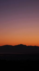 Preview wallpaper mountains, horizon, sunset, sky