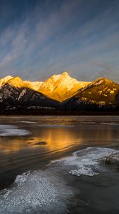 Preview wallpaper mountains, ice, reflection