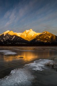 Preview wallpaper mountains, ice, reflection