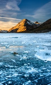 Preview wallpaper mountains, ice, sky, nature