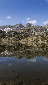 Preview wallpaper mountains, lake, bottom, reflection, nature