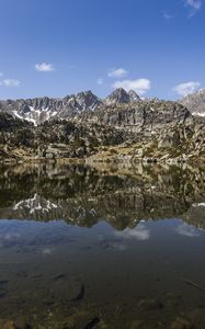 Preview wallpaper mountains, lake, bottom, reflection, nature