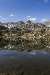 Preview wallpaper mountains, lake, bottom, reflection, nature