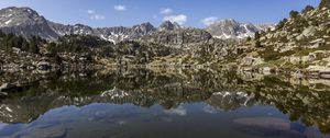 Preview wallpaper mountains, lake, bottom, reflection, nature