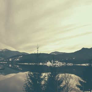Preview wallpaper mountains, lake, bw, romania