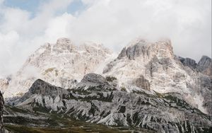 Preview wallpaper mountains, lake, clouds, landscape