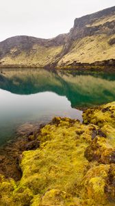 Preview wallpaper mountains, lake, coast, landscape