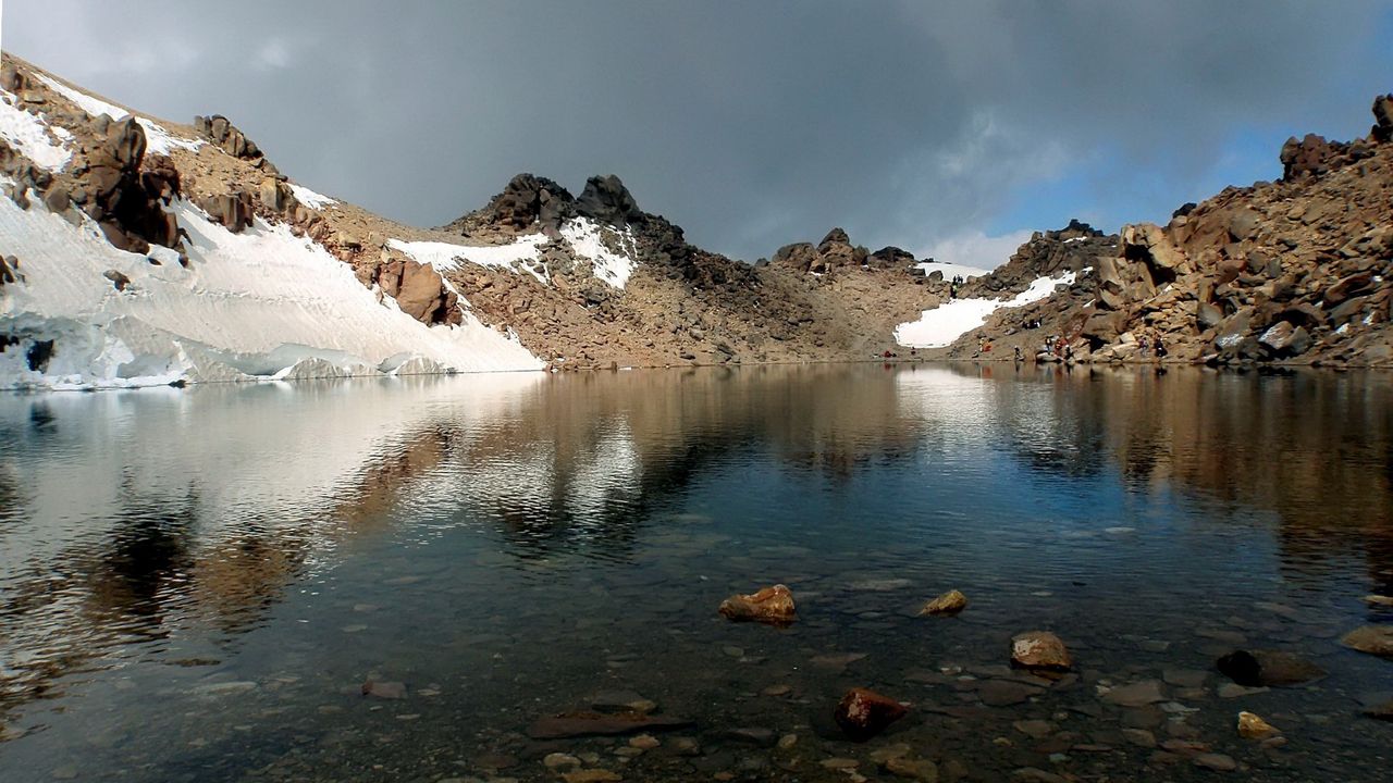 Wallpaper mountains, lake, emptiness, water, transparent