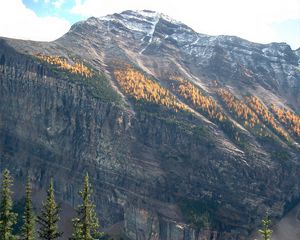 Preview wallpaper mountains, lake, forest, landscape, nature, peak